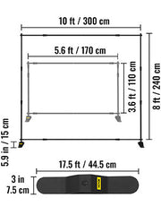 Load image into Gallery viewer, SucceBuy 3x2.4M Backdrop Background Stand Adjustable Telescopic Backdrop Banner Stand for Photocall Video Wedding Event Party
