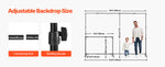 Amocart Backdrop Stand Adjustable Photo Backdrop Kit Heavy Duty Projector Screen Stand for Wedding Photo Video Studio Party