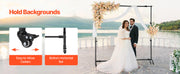Bild in Galerie-Viewer laden, Amocart Backdrop Stand Adjustable Photo Backdrop Kit Heavy Duty Projector Screen Stand for Wedding Photo Video Studio Party
