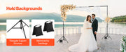 Bild in Galerie-Viewer laden, Amocart Backdrop Stand Adjustable Photo Backdrop Kit Heavy Duty Projector Screen Stand for Wedding Photo Video Studio Party
