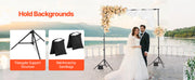 Bild in Galerie-Viewer laden, Amocart Backdrop Stand Adjustable Photo Backdrop Kit Heavy Duty Projector Screen Stand for Wedding Photo Video Studio Party
