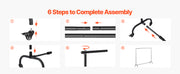 Bild in Galerie-Viewer laden, Amocart Backdrop Stand Adjustable Photo Backdrop Kit Heavy Duty Projector Screen Stand for Wedding Photo Video Studio Party
