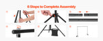 Amocart Backdrop Stand Adjustable Photo Backdrop Kit Heavy Duty Projector Screen Stand for Wedding Photo Video Studio Party