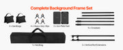 Bild in Galerie-Viewer laden, Amocart Backdrop Stand Adjustable Photo Backdrop Kit Heavy Duty Projector Screen Stand for Wedding Photo Video Studio Party
