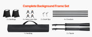 Bild in Galerie-Viewer laden, Amocart Backdrop Stand Adjustable Photo Backdrop Kit Heavy Duty Projector Screen Stand for Wedding Photo Video Studio Party
