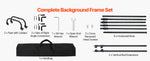 Amocart Backdrop Stand Adjustable Photo Backdrop Kit Heavy Duty Projector Screen Stand for Wedding Photo Video Studio Party