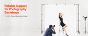 Bild in Galerie-Viewer laden, Amocart Backdrop Stand Adjustable Photo Backdrop Kit Heavy Duty Projector Screen Stand for Wedding Photo Video Studio Party
