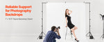 Amocart Backdrop Stand Adjustable Photo Backdrop Kit Heavy Duty Projector Screen Stand for Wedding Photo Video Studio Party