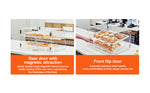 Amocart 2 Tray Clear Pastry Display Case Acrylic Commercial Countertop Bakery Display Case with Front and Rear Door for Bread