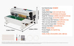 Amocart Horizontal Bag Band Sealing Machine Continuous Band Sealer Machine Carbon Steel for 0.02-0.8 mm Plastic Bags Films