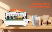 Bild in Galerie-Viewer laden, Amocart Automatic Horizontal Band Sealer Continuous Bag Band Sealing Machine with Count Function for 0.02-0.8 mm Plastic Bags
