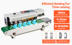 Amocart Continuous Bag Band Sealing Machine 6-12 mm Horizontal Band Sealer with Inflation Function for 0.02-0.8 mm Plastic Bags