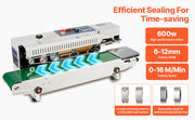 Load image into Gallery viewer, Amocart Continuous Bag Band Sealing Machine 6-12 mm Horizontal Band Sealer with Inflation Function for 0.02-0.8 mm Plastic Bags
