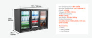 Charger l'image dans la visionneuse de galerie, Amocart 7.4/11.4 Cu. Ft Back Bar Cooler with LED Lighting Adjustable Shelves Low-E Glass Display Cooler for Beer Wine Drink
