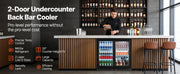 Bild in Galerie-Viewer laden, Amocart 7.4/11.4 Cu. Ft Back Bar Cooler with LED Lighting Adjustable Shelves Low-E Glass Display Cooler for Beer Wine Drink
