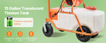 SucceBuy Battery Powered 15 Gal Garden Weed Sprayer with Wheeled Cart 126FT Hose with Reel 8 Nozzles 2 Wands with Lock for Crop