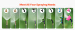 SucceBuy Battery Powered Backpack Sprayer Adjustable Pressure 4 Gallon Tank with 8/ 6 Nozzles 2 Wands for Weeding Spraying Cleaning