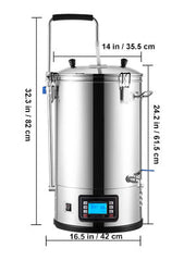 Load image into Gallery viewer, Amocart 35L110/220V 304Stainless Steel All-in-One Home Beer Brewer Electric Brewing System with Pump Brewing Beer Equipment Kit
