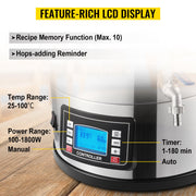 Load image into Gallery viewer, Amocart 35L110/220V 304Stainless Steel All-in-One Home Beer Brewer Electric Brewing System with Pump Brewing Beer Equipment Kit
