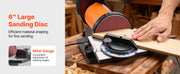 Charger l'image dans la visionneuse de galerie, Amocart 6in Disc Sander &amp; 2in x 42in Belt Sander 420W Bench Belt Disc Sanders Combo for DIY Woodworking Furniture Refinishing
