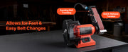 Load image into Gallery viewer, Amocart 8" Bench Grinder &amp; 2" x 28" Belt Sander Combo 350W Professional Sanding Machine with LED Work Light for Metalworking
