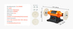 Amocart 1/2HP Bench Buffer Polisher 6-inch 3450RPM Single Speed  with 2PCS Cloth Wheels Cast Iron Base for Metal Wood Polishing