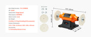 Load image into Gallery viewer, Amocart 1/2HP Bench Buffer Polisher 6-inch 3450RPM Single Speed  with 2PCS Cloth Wheels Cast Iron Base for Metal Wood Polishing
