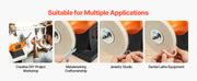 Load image into Gallery viewer, SucceBuy Bench Buffer Polisher 1/2HP 0 to 8000RPM with 2PCS4" Cotton Wheel 3PCS 3" Abrasive Fiber Wheels Compound for Metal Wood
