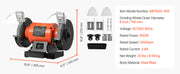 Load image into Gallery viewer, Amocart Bench Grinder 6inch Single Speed Bench Grinder High-Speed Table Grinders with Induction Motor 36/60-Grit Grinding Wheel

