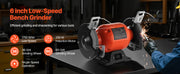 Load image into Gallery viewer, Amocart Bench Grinder Single Speed Bench Grinder 1750RPM Low-Speed Table Grinders with Induction Motor Adjustable Tool Rest
