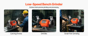 Load image into Gallery viewer, Amocart Bench Grinder Single Speed Bench Grinder 1750RPM Low-Speed Table Grinders with Induction Motor Adjustable Tool Rest
