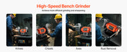 Load image into Gallery viewer, Amocart Bench Grinder 6inch Single Speed Bench Grinder High-Speed Table Grinders with Induction Motor 36/60-Grit Grinding Wheel
