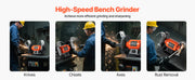 Load image into Gallery viewer, SucceBuy Bench Grinder 8-inch Single Speed Bench Grinder with Induction Motor Adjustable Eye Shield for Fast Sharpening Grinding
