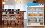 SucceBuy Triple Swing Door Commercial Refrigerator Display Fridge Upright Beverage Cooler Glass Door with LED Light