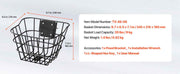 Charger l'image dans la visionneuse de galerie, SucceBuy Front Bike Basket Electric Scooter Basket - Max Bearing 20 lbs Construct from Solid Steel Kids / Adults Bicycle Basket
