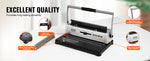 Amocart Coil Spiral Binding Machine Manual Book Maker 34-Holes Binding 120 Sheets Punch Binder w/ Adjustable Coil Binding Spine