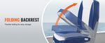 Amocart Boat Seat 18.9" Low Back Boat SeatFolding Boat Chair with Thickened Sponge Padding & Hinge Fold-Down Boat Captain Chair