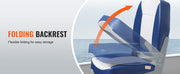 Load image into Gallery viewer, Amocart Boat Seat 18.9" Low Back Boat SeatFolding Boat Chair with Thickened Sponge Padding &amp; Hinge Fold-Down Boat Captain Chair
