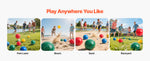 Amocart Bocce Ball Set 8 Resin Balls with Pallino Carry Bag and Measuring Rope Multi Color for Beach Lawn and Backyard Games