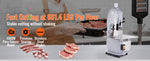 Amocart Commercial Electric Meat Bone Saw Machine 1500W Stainless Steel Blade Bone Bandsaw Machine Workbench Countertop Bone