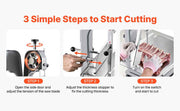 Charger l'image dans la visionneuse de galerie, Amocart Commercial Electric Meat Bandsaw 650W 1800W Stainless Steel Countertop Bone Sawing Machine Frozen Fish Cutter for Pork
