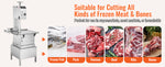 SucceBuy Commercial Electric Meat Bandsaw Stainless Steel Vertical Bone Sawing Frozen Meat Cutter with 6 Blades for Pork Beef