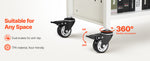 SucceBuy Rolling Library Book Cart 330lbs Capacity 30.3x15x48.0In Single Sided V-Shaped Shelves w/ 3 In Lockable Wheels for Home