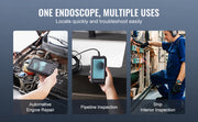Load image into Gallery viewer, SucceBuy Endoscope Camera Dual Lens Borescope 5" Screen 1080P Inspection Camera with LED Lights Waterproof for Auto Plumbing
