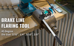 Amocart Brake Line Flaring Tool 45° Double Flares for 3/16" 1/4" 5/16" 3/8" Tube Size Suitable for Soft Metal of Copper Lines