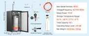 Load image into Gallery viewer, Amocart Beer Kegerator Single Tap Commercial Draft Beer Dispenser for D system W/ Shelves Hold 1 Sixth Keg 2.5lbs CO2 Tank 92L
