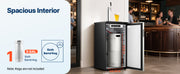 Load image into Gallery viewer, Amocart Beer Kegerator Single Tap Commercial Draft Beer Dispenser for D system W/ Shelves Hold 1 Sixth Keg 2.5lbs CO2 Tank 92L
