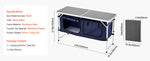 Amocart Camping Kitchen Table Folding Outdoor Cooking Table Aluminum Lightweight Portable Cook Station Foldable Camp Table