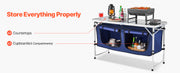 Load image into Gallery viewer, Amocart Camping Kitchen Table Folding Outdoor Cooking Table Aluminum Lightweight Portable Cook Station Foldable Camp Table
