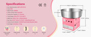 Load image into Gallery viewer, Amocart Electric Cotton Candy Machine 1000W Commercial Candy Floss Maker with Stainless Steel Bowl for  Birthday Family Party
